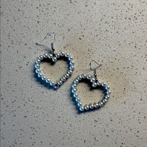 Elegant Heart-Shaped Pearl Earrings